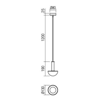Redo 01-2474 - Suspension sur câble LUMIEN 1xG9/10W/230V Ø 13 cm doré/blanc