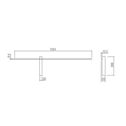 Redo 01-2480 - Applique murale LED TANGENT LED/14W/230V noire