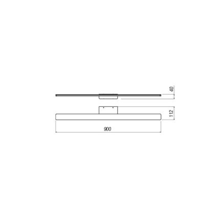 Redo 01-2508 - Éclairage de miroir salle de bain BARRIO LED/27,39W/230V 90 cm CRI 90 IP44 noir