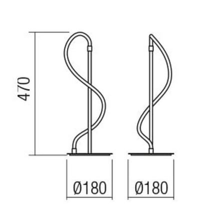 Redo 01-2529 - Lampe de table à intensité variable CORRAL LED/12W/230V doré