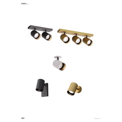 Redo 01-2549 - Applique spot murale DELPHI 1xGU10/7W/230V noire