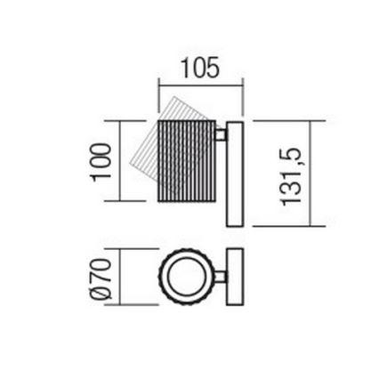 Redo 01-2549 - Applique spot murale DELPHI 1xGU10/7W/230V noire
