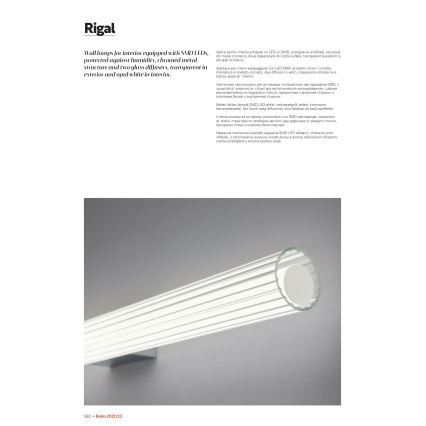 Redo 01-2591 - Éclairage LED pour miroir de salle de bains RIGAL LED/12W/230V 60 cm IRC 90 IP44 chrome brillant/blanc
