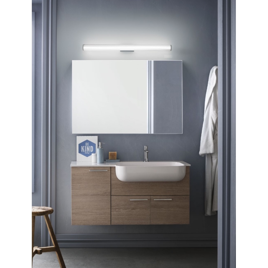 Redo 01-2592 - Éclairage LED pour miroir de salle de bains RIGAL LED/18W/230V 3000K 91 cm IRC 90 IP44 chrome brillant/blanc