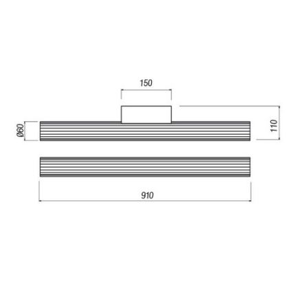 Redo 01-2592 - Éclairage LED pour miroir de salle de bains RIGAL LED/18W/230V 3000K 91 cm IRC 90 IP44 chrome brillant/blanc