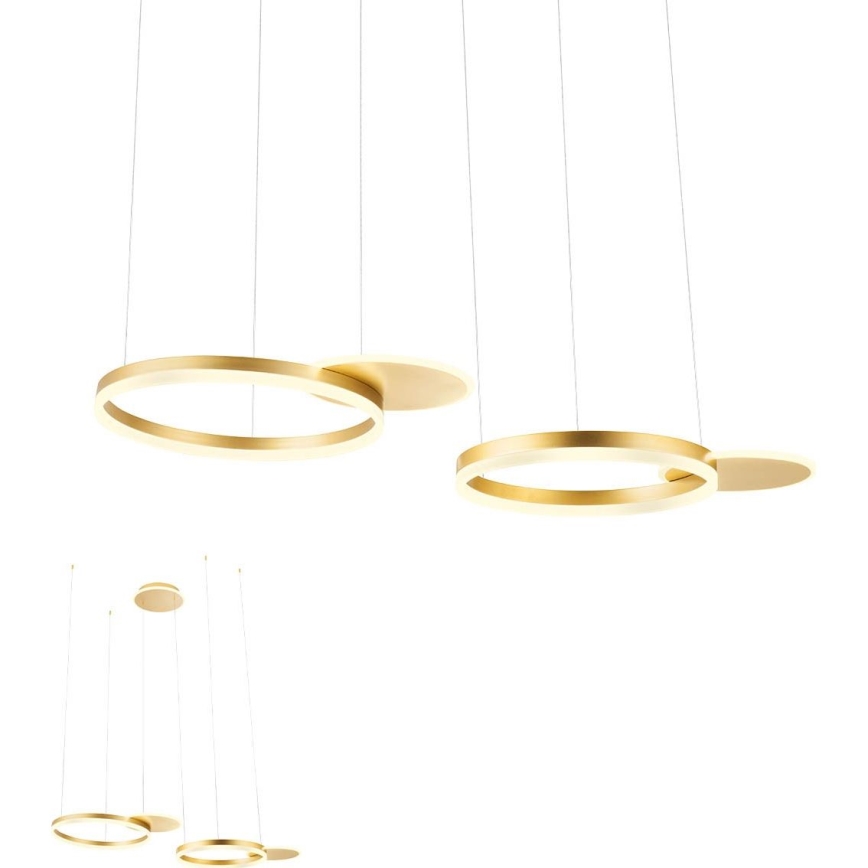 Redo 01-2606 - Suspension filaire à intensité variable SIGUA LED/99W/230V CRI 90 3000K doré