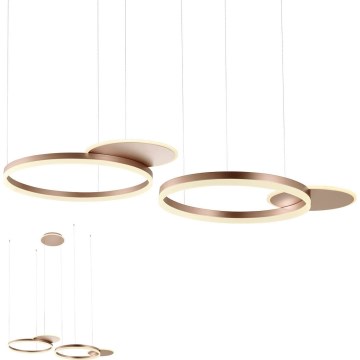 Redo 01-2610 - Suspension filaire à intensité variable SIGUA LED/114W/230V CRI 90 3000K marron