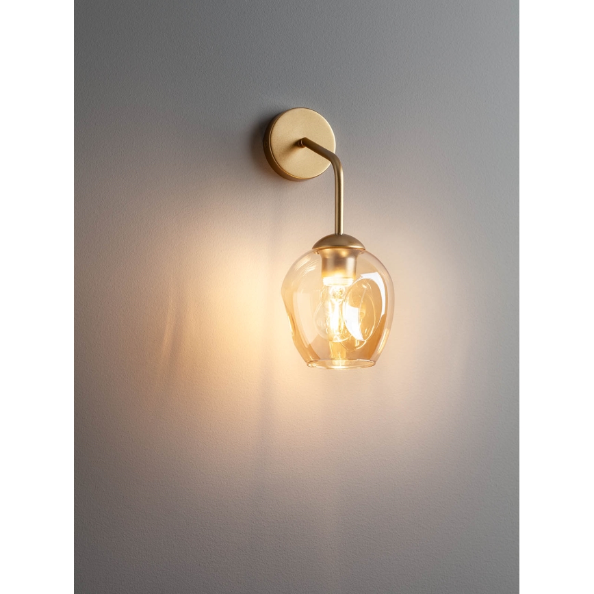 Redo 01-2617 - Applique murale PIERCE 1xE27/42W/230V doré/fumé