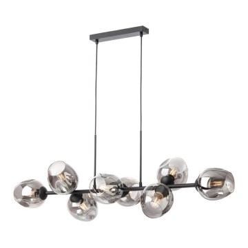 Redo 01-2622 - Suspension filaire PIERCE 8xE27/42W/230V noir/fumé