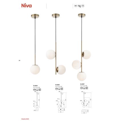 Redo 01-2624 - Suspension filaire NIVA 1xE14/28W/230V