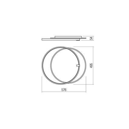 Redo 01-2660 - Plafonnier ARP LED/45W/230V noir