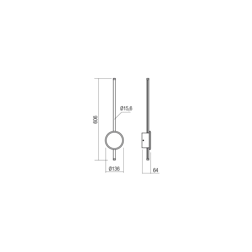 Redo 01-2700 - Applique murale DIAZ LED/18W/230V CRI 90 doré