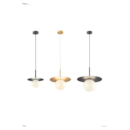 Redo 01-2727 - Suspension filaire PLATO 1xG9/10W/230V d. 20 cm doré