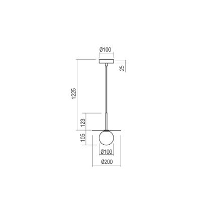 Redo 01-2727 - Suspension filaire PLATO 1xG9/10W/230V d. 20 cm doré