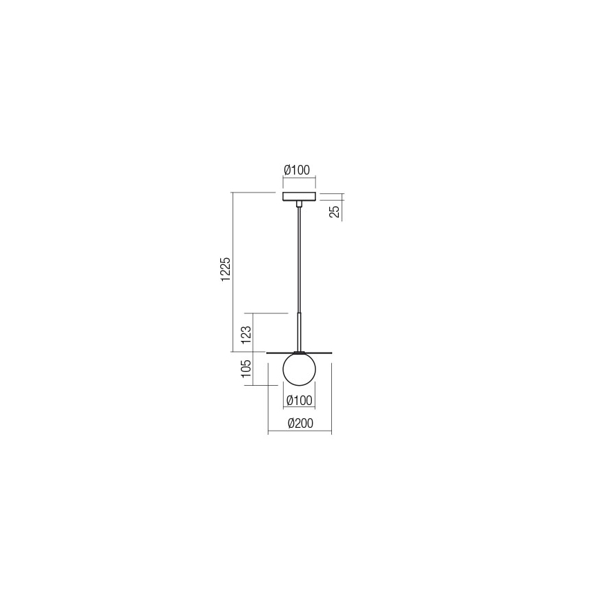 Redo 01-2727 - Suspension filaire PLATO 1xG9/10W/230V d. 20 cm doré