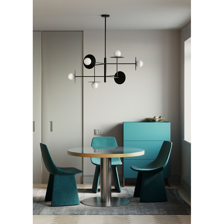 Redo 01-2734 - Suspension-barre PLATO 6xG9/10W/230V noir