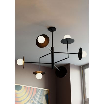 Redo 01-2734 - Suspension-barre PLATO 6xG9/10W/230V noir
