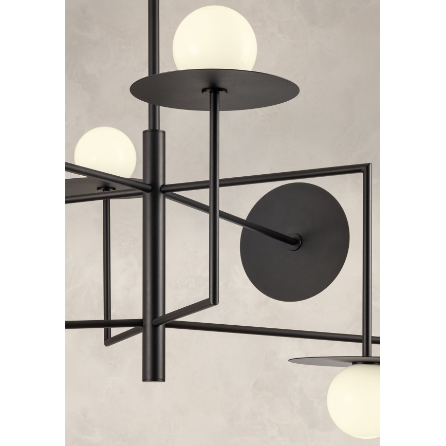 Redo 01-2734 - Suspension-barre PLATO 6xG9/10W/230V noir