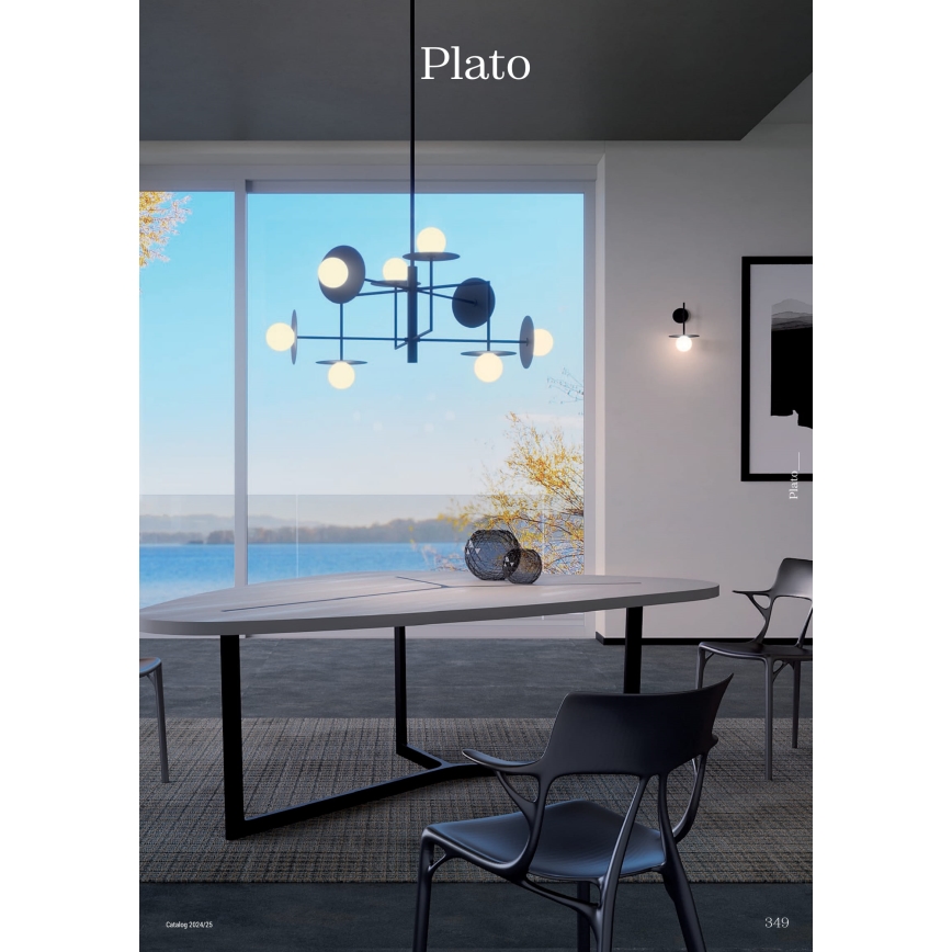 Redo 01-2734 - Suspension-barre PLATO 6xG9/10W/230V noir