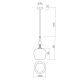 Redo 01-2740 - Suspension filaire TOLL 1xE27/42W/230V bronze
