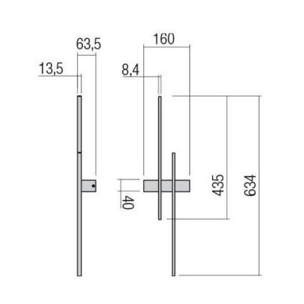 Redo 01-2746 - Applique murale LED TANGENT LED/13W/230V IRC 90 blanc