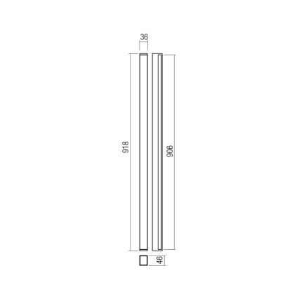 Redo 01-2764 - Applique murale LED PLOT LED/31W/230V 90 cm blanche