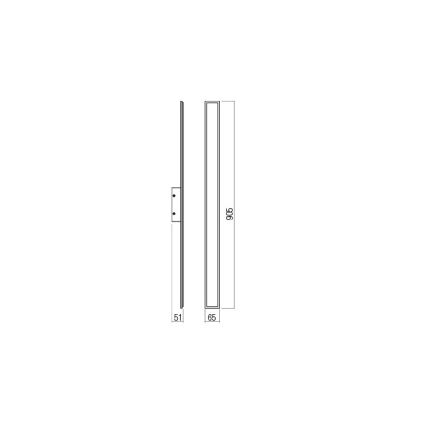 Redo 01-2769 - Applique murale WAPI LED/23W/230V 90,5 cm noir