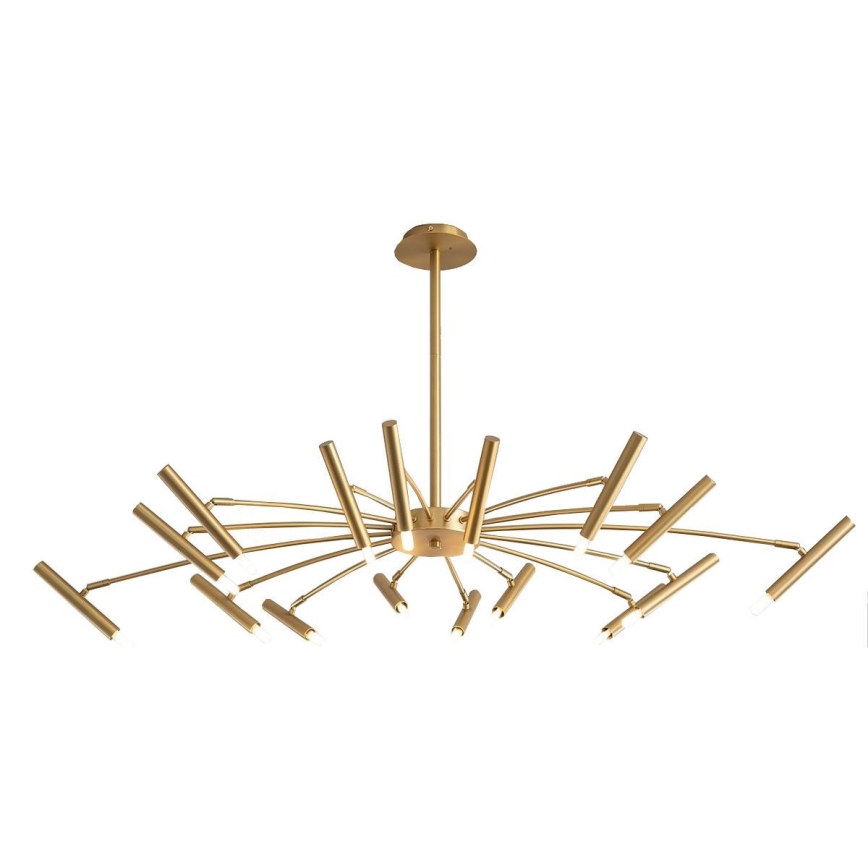 Redo 01-2776 - Suspension avec tige RAYEN 16xG9/10W/230V bronze