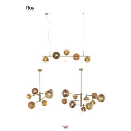 Redo 01-2779 - Suspension avec tige ROY 5xG9/10W/230V