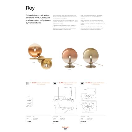 Redo 01-2779 - Suspension avec tige ROY 5xG9/10W/230V