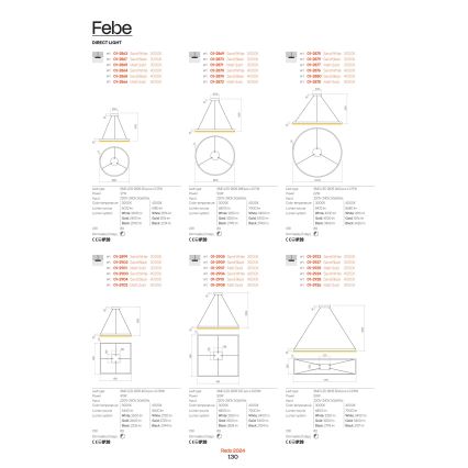 Redo 01-2817 - Applique murale à intensité variable FEBE LED/24W/230V doré