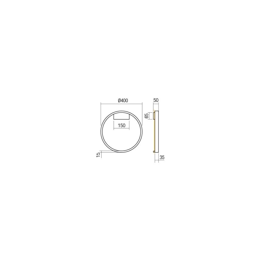Redo 01-2817 - Applique murale à intensité variable FEBE LED/24W/230V doré