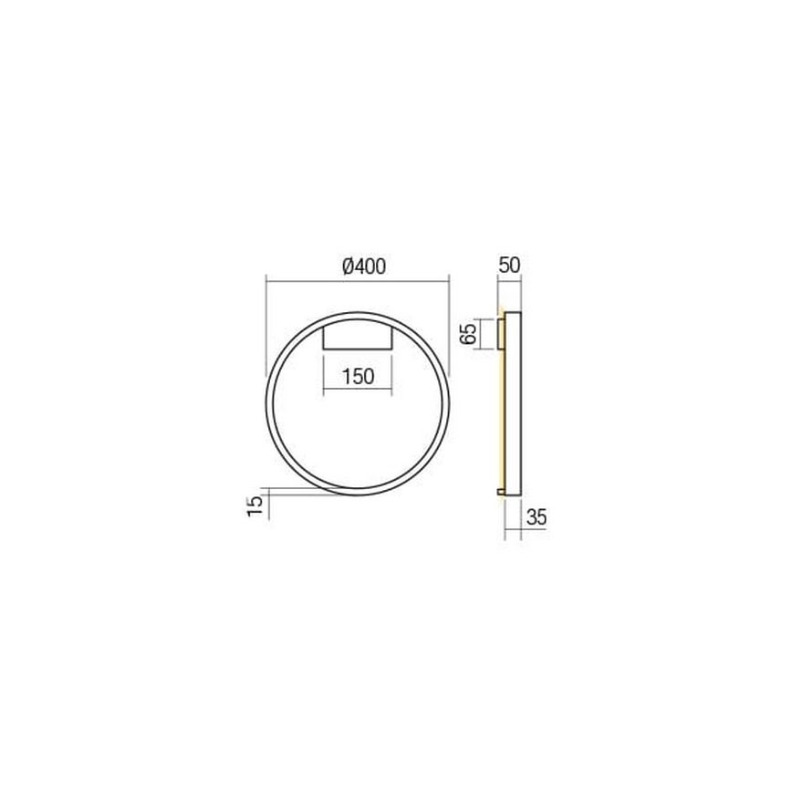 Redo 01-2819 - Applique murale à intensité variable LED FEBE LED/24W/230V noir