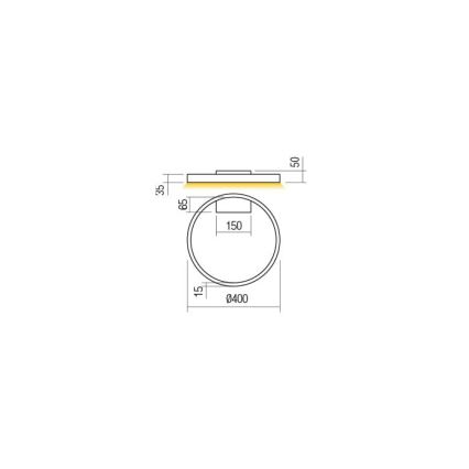 Redo 01-2835 - Applique murale à intensité variable FEBE LED/24W/230V doré