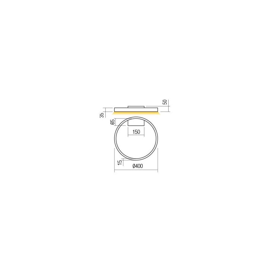 Redo 01-2835 - Applique murale à intensité variable FEBE LED/24W/230V doré