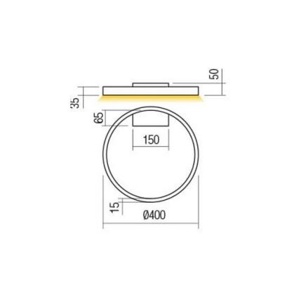 Redo 01-2837 - Applique murale à intensité variable LED FEBE LED/24W/230V noir