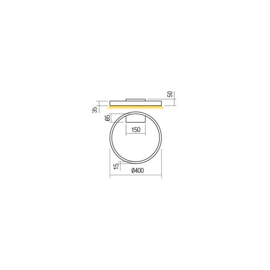 Redo 01-2837 - Applique murale à intensité variable LED FEBE LED/24W/230V noir