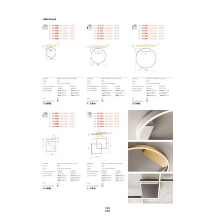 Redo 01-2865 - Lustre LED dimmable sur câble FEBE LED/37W/230V doré