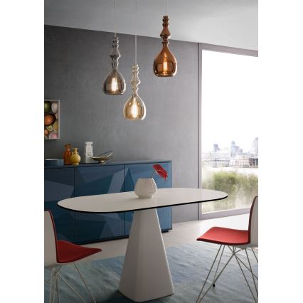 Redo 01-2937 - Suspension sur câble AMBIX 1xE27/42W/230V Ø 18 cm, dorée