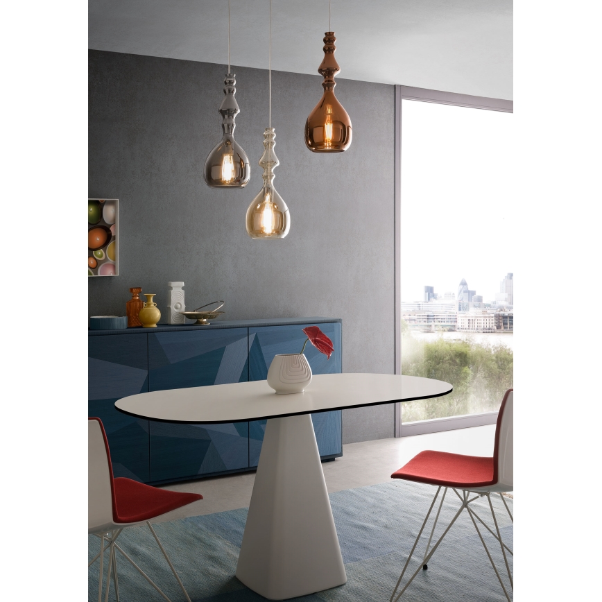 Redo 01-2939 - Suspension sur câble AMBIX 1xE27/42W/230V Ø 18 cm marron
