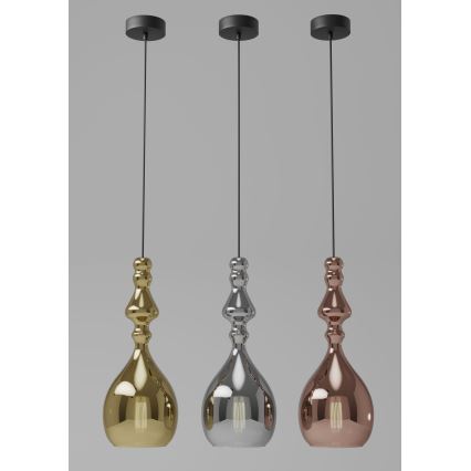 Redo 01-2939 - Suspension sur câble AMBIX 1xE27/42W/230V Ø 18 cm marron