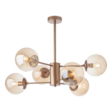 Redo 01-2943 - Suspension-barre MUNDI 6xE14/28W/230V cuivre