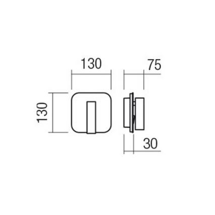 Redo 01-2978 - Applique murale LED QUDA LED/6W/230V + LED/3W 3000K IRC 90 chrome mat