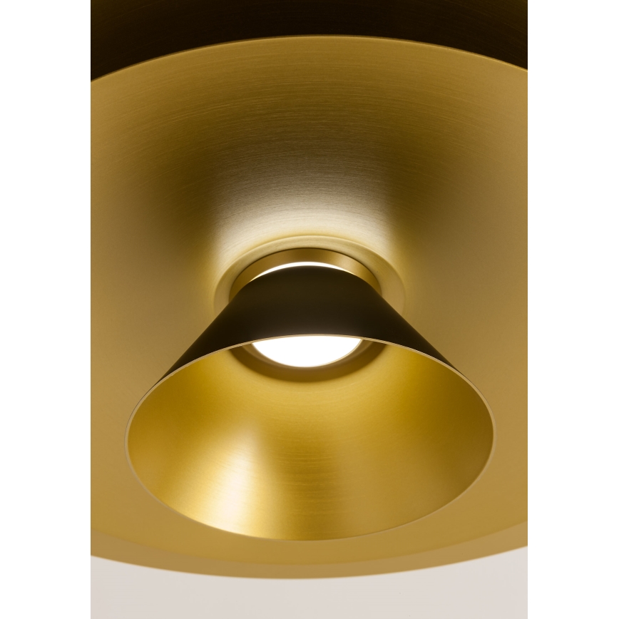 Redo 01-3001 - Lustre LED sur câble FARGO LED/16,5W/230V CRI 90 Ø 50 cm noir/or