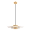 Redo 01-3003 - Suspension LED sur câble FARGO LED/16,5W/230V CRI 90 Ø 50 cm beige/blanc