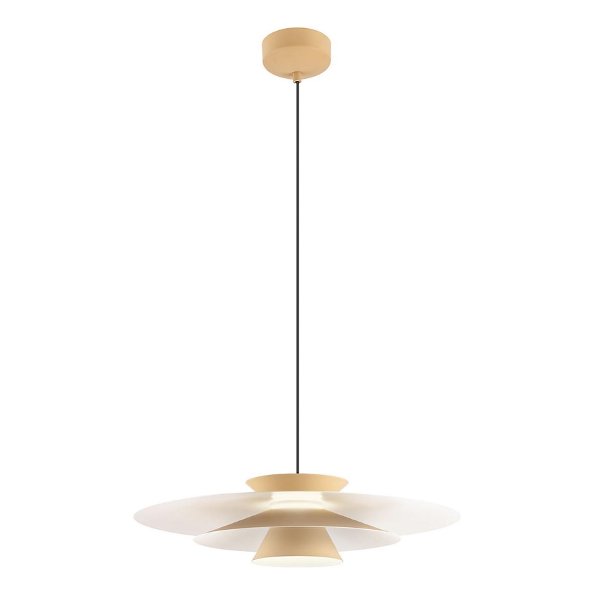 Redo 01-3003 - Suspension LED sur câble FARGO LED/16,5W/230V CRI 90 Ø 50 cm beige/blanc