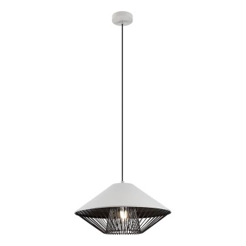 Redo 01-3004 - Suspension sur câble GRILL 1xE27/42W/230V Ø 39,6 cm noir/blanc