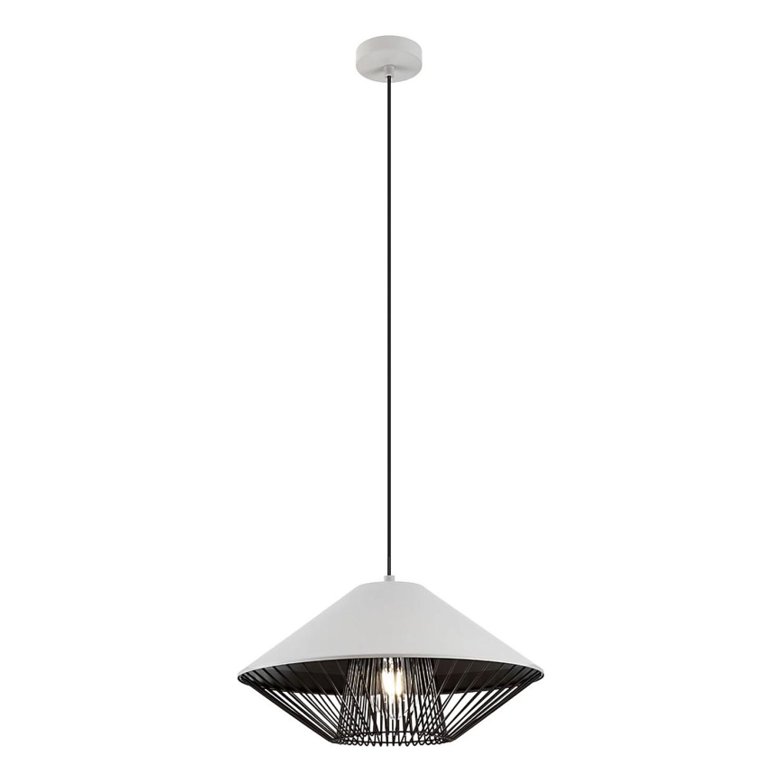 Redo 01-3004 - Suspension sur câble GRILL 1xE27/42W/230V Ø 39,6 cm noir/blanc