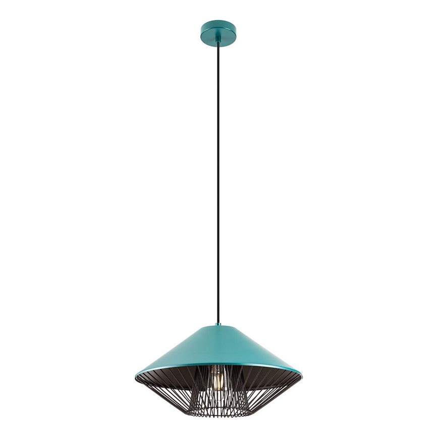 Redo 01-3006 - Suspension sur câble GRILL 1xE27/42W/230V Ø 39,6 cm noir/turquoise