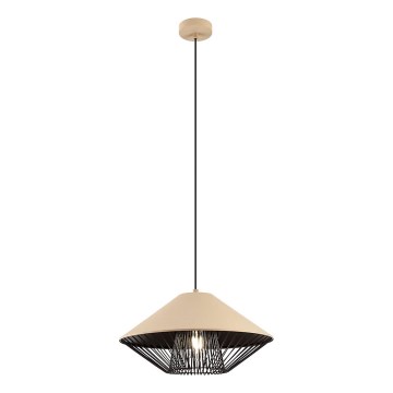 Redo 01-3007 - Suspension sur câble GRILL 1xE27/42W/230V Ø 39,6 cm noir/beige